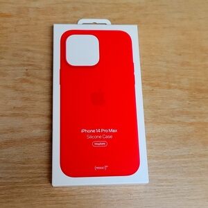 NWT- iphone 14 Pro Max- RED- SILICONE CASE
